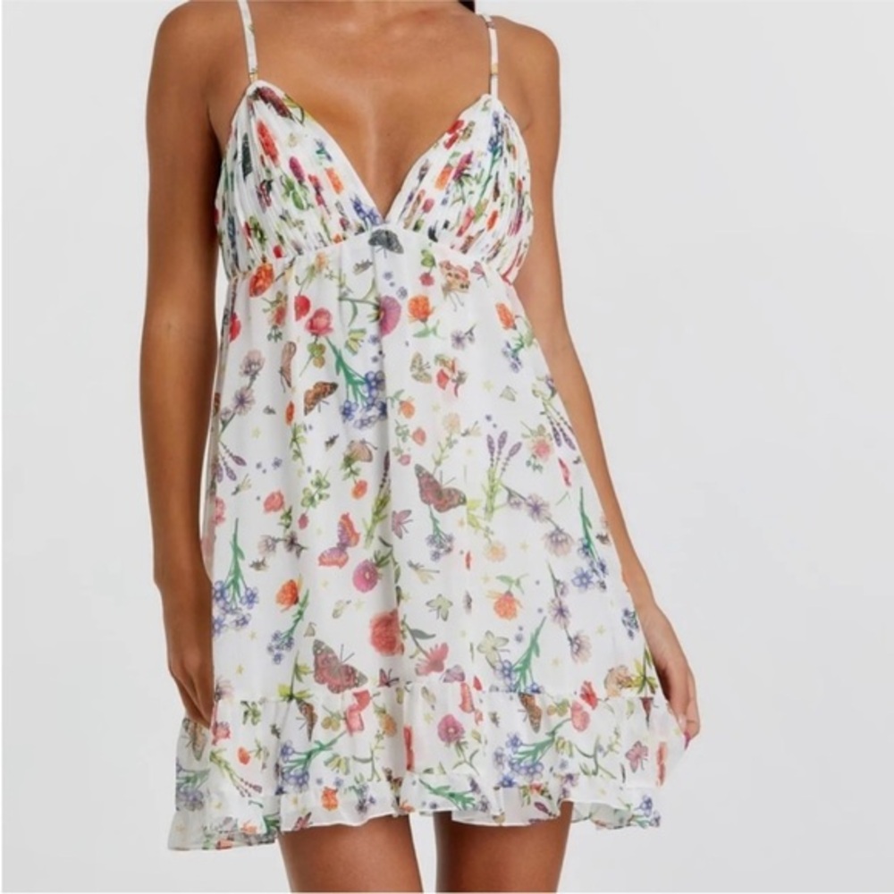 leena Mac Duggal Butterfly Floral dress